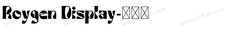 Roygen Display字体转换